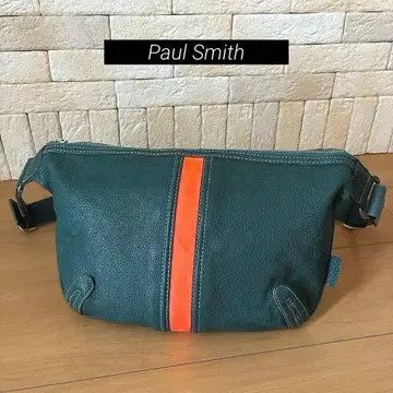 Paul Smith 주름 가죽 바디백 'with STRIPE TRIM'