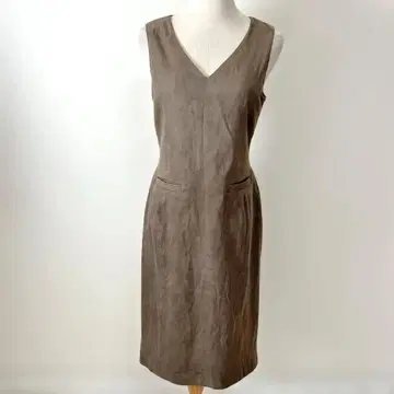 SCAPA 스캐파 V넥 이소재 절개 원피스 브라운 계열 38(M)