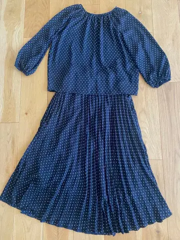 B :MIG by BEAMS 도트 셋업 네이비 M 사이즈