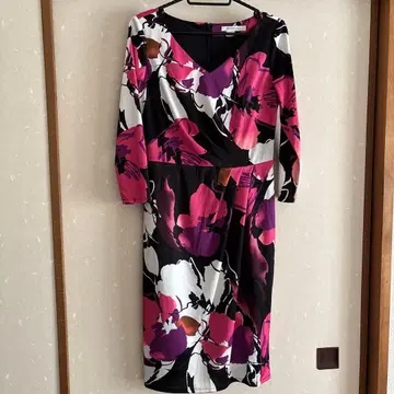 PINKY&DIANNE 꽃무늬 무릎 기장 원피스