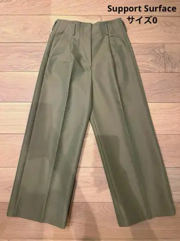 서포트 서피스 카키 와이드 팬츠 사이즈 0