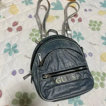 GUESS 게스 데님 백팩 미니 백팩 메탈릭 블루 백팩