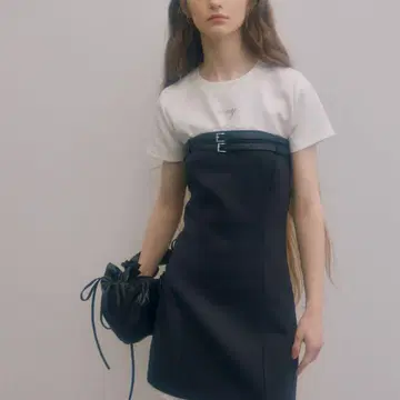 eimy istoire 레이스 레이어드 컷 미니 원피스