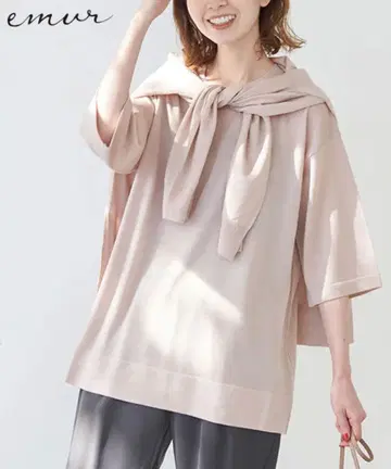 emvr 니트탑 핑크