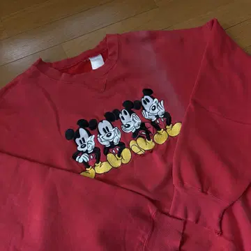 80s USA제 초레어 레어 변형 미키마우스 자수 트레이닝복