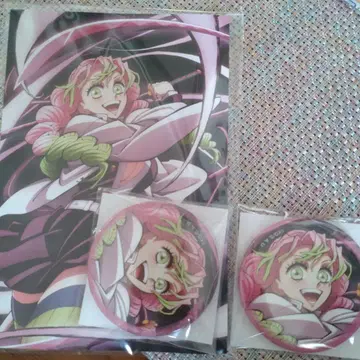 귀멸의 칼날 전 집중전 칸로지 미츠리 캔뱃지&엽서 세트