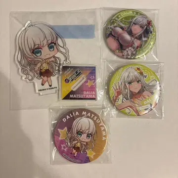 D4DJ 마츠야마 달리아 캔뱃지 아크릴 스탠드 아크스타 4점 세트