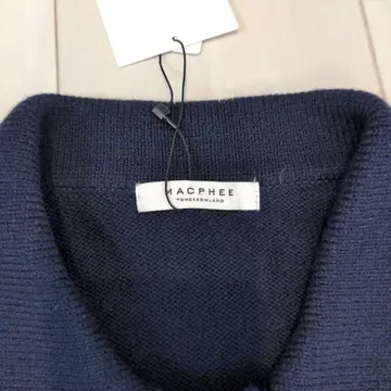 MACPHEE 네이비 니트 원피스 긴팔