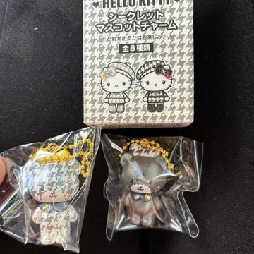 헬로키티 흑백 걸리시 시크릿 마스코트 참 타이니 참