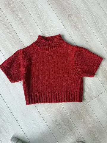 RANDEBOO 레드 하이넥 니트 스웨터 F 사이즈