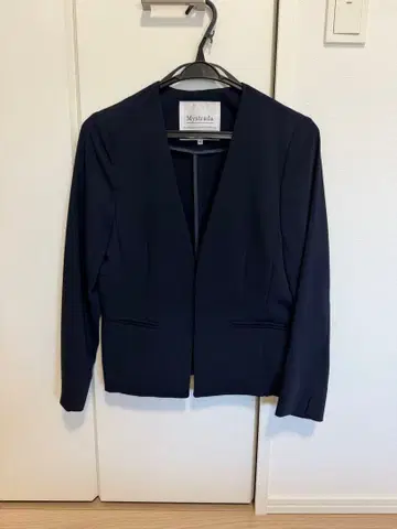 마이 스트라다 노카라 자켓 네이비