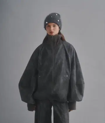 하이넥 볼륨 슬리브 블루종 seyto 세이토 사이즈 1