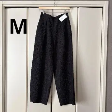 브라이트 자카드 턱 팬츠