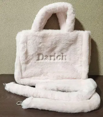 Darich 핑크 퍼 토트백