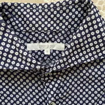 COMME CA MEN 네이비 꽃무늬 M 사이즈 셔츠