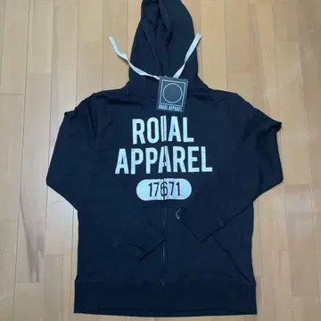 ROIAL APPAREL 블랙 풀 집업 후드티 L