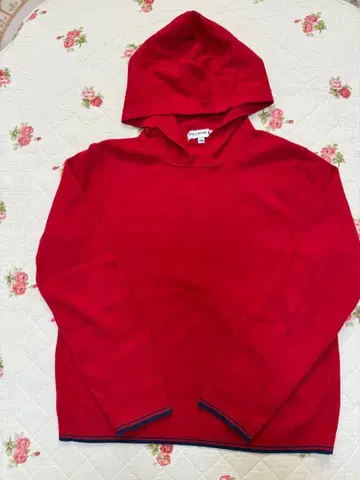 [컨디션 최상] 유니클로 이네스 빨간색 후드 부착 긴팔 니트 L