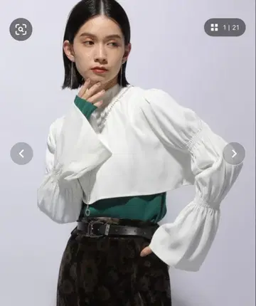 HARE(하레) 2way 셔링 볼레로 택 포함 미사용 새상품