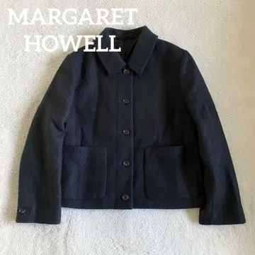 마가렛호웰 해리스 트위드 헤링본 울 숏코트 L