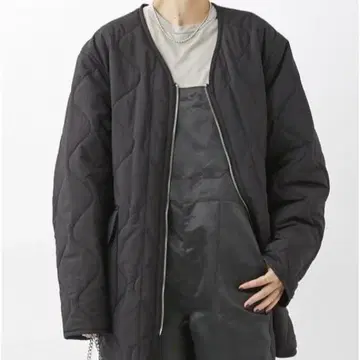 AP STUDIO 블랙 퀼팅 자켓