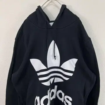 USA 구제 의류 adidas 아디다스 로고 후드티 블랙 트레포일