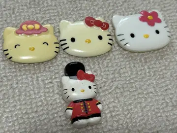 레트로 SANRIO 헬로키티 영국 마그넷 모자 리본 꽃