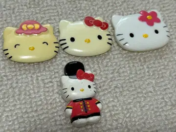 레트로 SANRIO 헬로키티 영국 마그넷 모자 리본 꽃