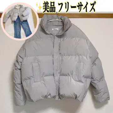다운 자켓 그레이 프리 사이즈 여성용 다운 자켓 겨울 코트