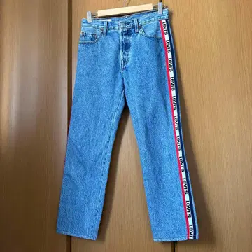 새상품급 Levi's 501 사이드 테이프 로고 데님 팬츠 W25 L26