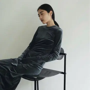 안누크 anuke 벨로아 메쉬 원피스 anuke Velour Mesh