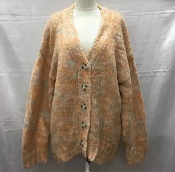 오렌지 계열 부드러운 니트 가디건