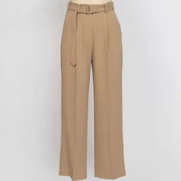 WCJ 벨트 포함 와이드 센터 프레스 팬츠