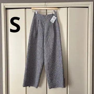 브라이트 자카드 턱 팬츠