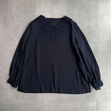 CHRISCELIN 크리스세린 택 포함 V넥 레이스 블라우스 L