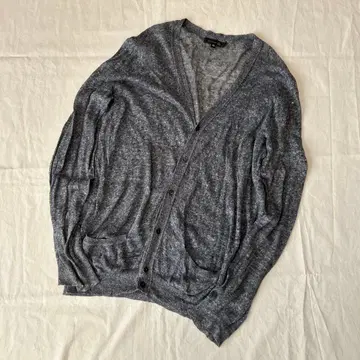 드로어 린넨 실크 가디건