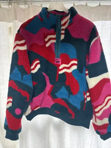 by parra 멀티 컬러 플리스 자켓 파라 플리스 자켓