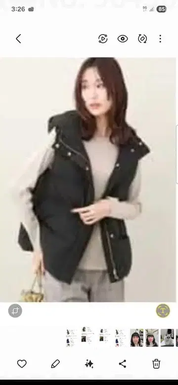 블랙 다운 베스트 M 사이즈 후드 부착