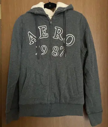 AERO POSTALE 그레이 집업 후드티
