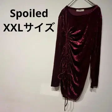 새상품급 Spoiled [ XXL ] 버건디 벨벳 미니 원피스