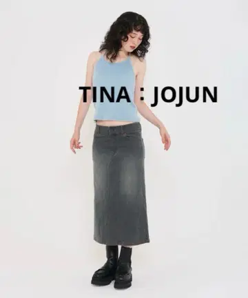미디 기장 데님 스커트 TINA: JOJUN