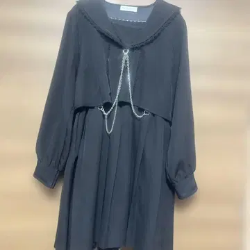 블랙 긴팔 원피스 5L