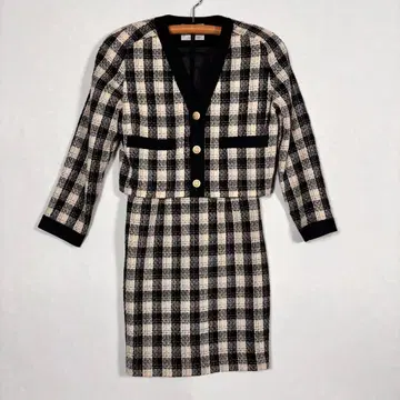 도쿄 소와르 SOUTH-A-111 체크 무늬 골드 버튼 셋업 수트