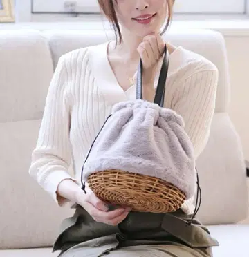 MARCHER 퍼 바스켓 백 복조리 가을/겨울