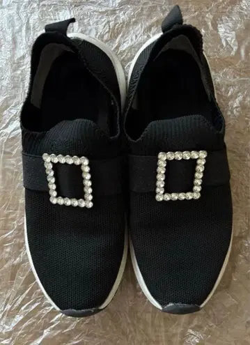 크리스탈 버클 니트 삭스 스니커즈 23.5cm