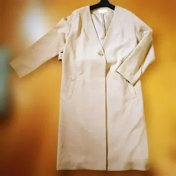 GLOBAL WORK 차콜 베이지 롱 코트 L