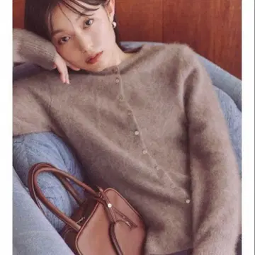 FRAY I.D FOX 캐시미어 페플럼 가디건