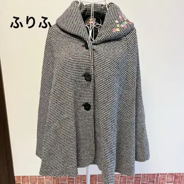 후리후 판초 케이프 코트