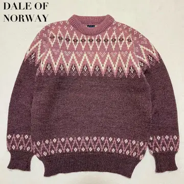 80s DALE OF NORWAY 눈꽃 패턴 노르딕 울 니트 스웨터 42