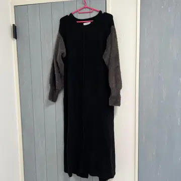 PAGEBOY 니트 롱 원피스 블랙 그레이