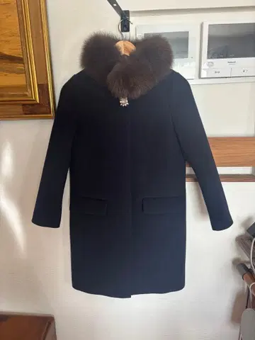 Apuweiser-riche 네이비 롱 코트